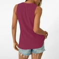 thumbnail image 5 of Sevevn Fashion Women's Casual Sleeveless Solid Ladies Round Neck Top Blouse Early Access Deals Hot Pink XXL, 5 of 8