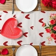thumbnail image 5 of Valentines Day Table Runner, Sweet Heart Valentines Decorations Love Valentines Day Runner for Table Seasonal Holiday Decor for Indoor Outdoor Dining Table Decorations (White, 13'''' x 108''''), 5 of 6