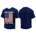thumbnail image 2 of 250 Anniversary Usa Shirts Men Patriotic Independence Day Shirt Crew Neck Short Sleeve 1776 - 2026 T Shirts Graphic Loose American Flag Tees Dark Blue M, 2 of 4