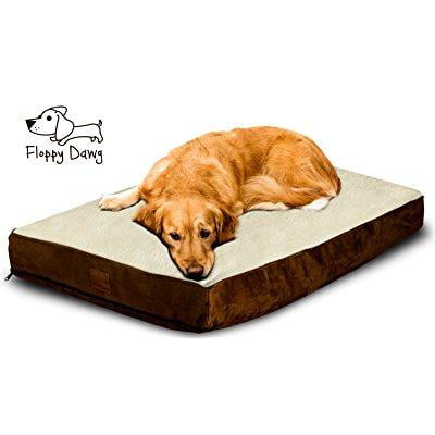 Large Brown Waterproof Orthopedic Memory foam Pet Bed for Dog Crate 42"X28" 41SP 