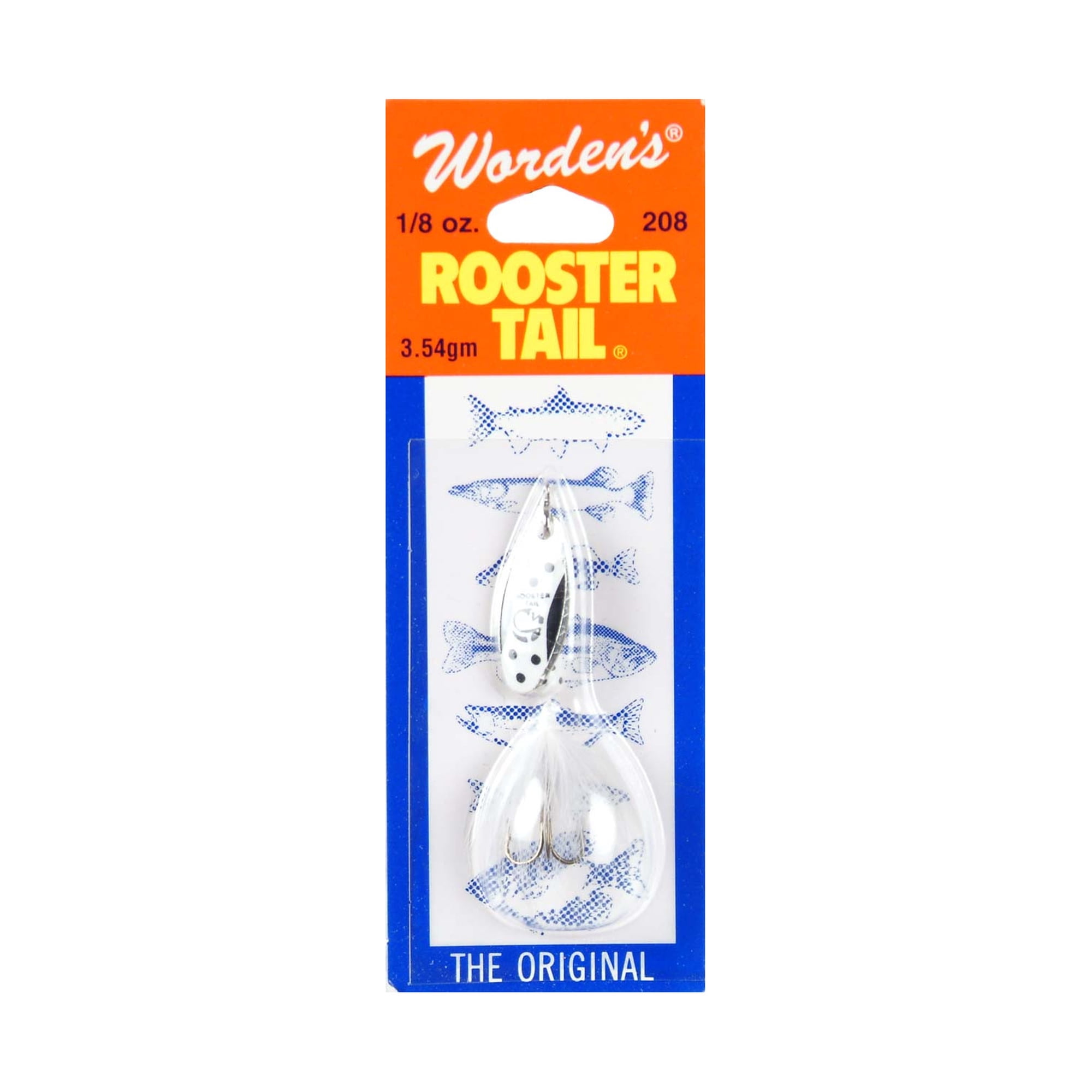 Yakima Bait Worden s Rooster Tail Inline Spinnerbait Fishing Lure White Dalmation 1/8 oz.