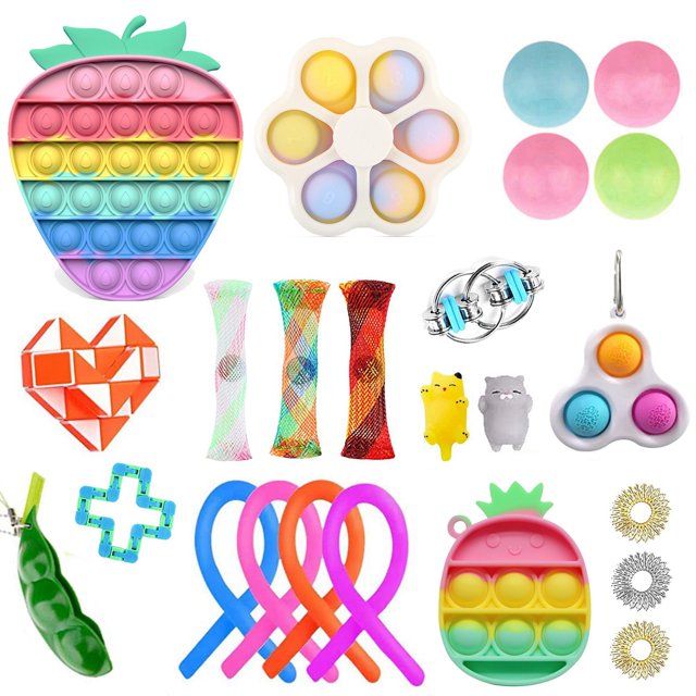 ITFABS Silicone Decompression Toys, Stress Relief Press Type Toys Kit