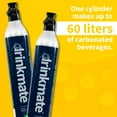 thumbnail image 6 of Drinkmate Threaded 60L CO2 Exchange Cabonation Cylinders (Set of 2), Compatible w/ SodaStream (Screw-In), Aarke, Ninja Thirsti, 14.5 Oz, Cartridge Gas Canister Refill, 6 of 7