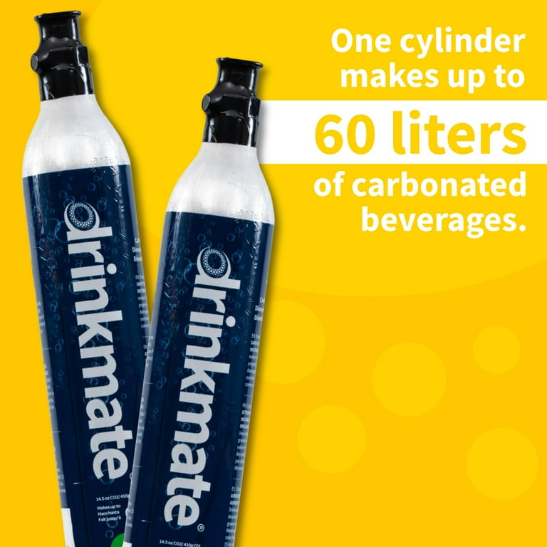 Drinkmate 60L CO2 Cylinders (2-Pack), Compatible with SodaStream