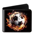 thumbnail image 1 of Tonnylam Billetera plegable con temática de fútbol — Billetera compacta para adolescentes, un regalo para los aficionados al fútbol, 1 of 3