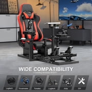 Marada Flight Racing Simulator Cockpit with Game Seat Fits Thrustmaster HOTAS Warthog Excluding Electronics