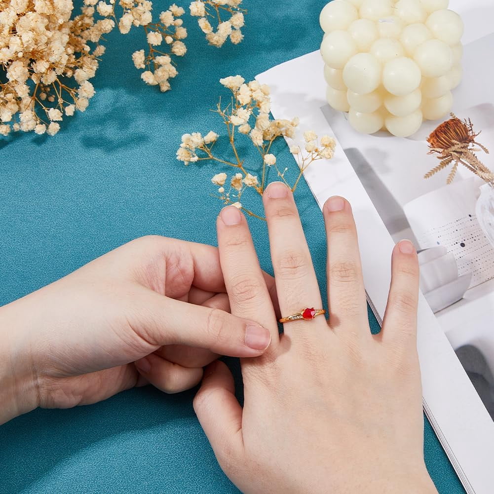 1pc 925 Sterling Silver Claw Rings Adjustable CZ Ring Base Blank 4 Claw Prong Ring Settings Golden Finger Rings Components for DIY Ring Findings Jewelry Making Gold