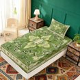 thumbnail image 4 of Erosebridal Bohemian Mandala Twin Sheet Sets, Vintage Flower Bedding, Green, 3 Pieces 1 Flat Sheet, 1 Fitted Sheet and 1 Pillowcase, 4 of 5