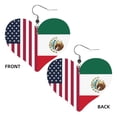 thumbnail image 2 of Leather Heart Earrings Dangle For Women America Mexico Flag Love Earrings Drop For Women, 2 of 6