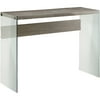 Monarch Console Table Dark Taupe with Tempered Glass