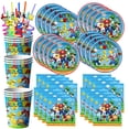 thumbnail image 2 of Decoración para fiesta de cumpleaños de Super Mario Bros, juego de vajilla con temática de Mario Brother, vasos con pajita, platos, globos, suministros para fiestas, juguetes para niños, 2 of 5