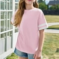 thumbnail image 5 of Lmnyox Boys Girls Summer T Shirt Oversized Short Sleeve Crew Neck Basic Tee Teens Kids Casual Shirts, 5 of 8