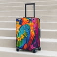 thumbnail image 6 of Pofeuu Vibrant Parrot Splash Art Print Luggage Suitcase Cover Protector Luggage Washable Covers Aesthetic for 18/24/28/32 inch Luggage（No luggage included）-Small, 6 of 7