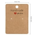 thumbnail image 6 of ZOENHOU 400pcs 2.6 x 2 Inch Kraft Paper Earring Card Holder, Earring Display Cards, Brown Earring Cards for Earring Displaying, Selling, 6 of 6