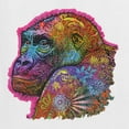 thumbnail image 2 of Colorful Neon Gorilla | Dean Russo Art Animal Lover Womenâ€™s Standard V-Neck Tee, White, Large, 2 of 6