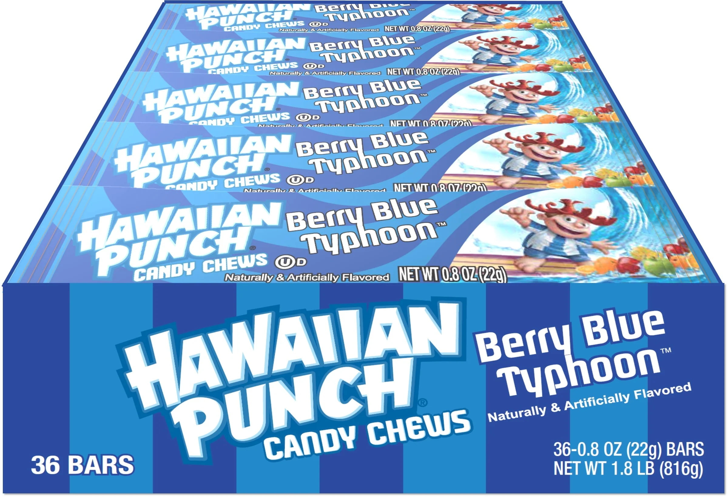 Hawaiian Punch Taffy Chews - Bulk Display Tub - 200ct