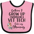 thumbnail image 3 of Inktastic Vet Tech Mom Veterinary Technician Girls Baby Bib, 3 of 4