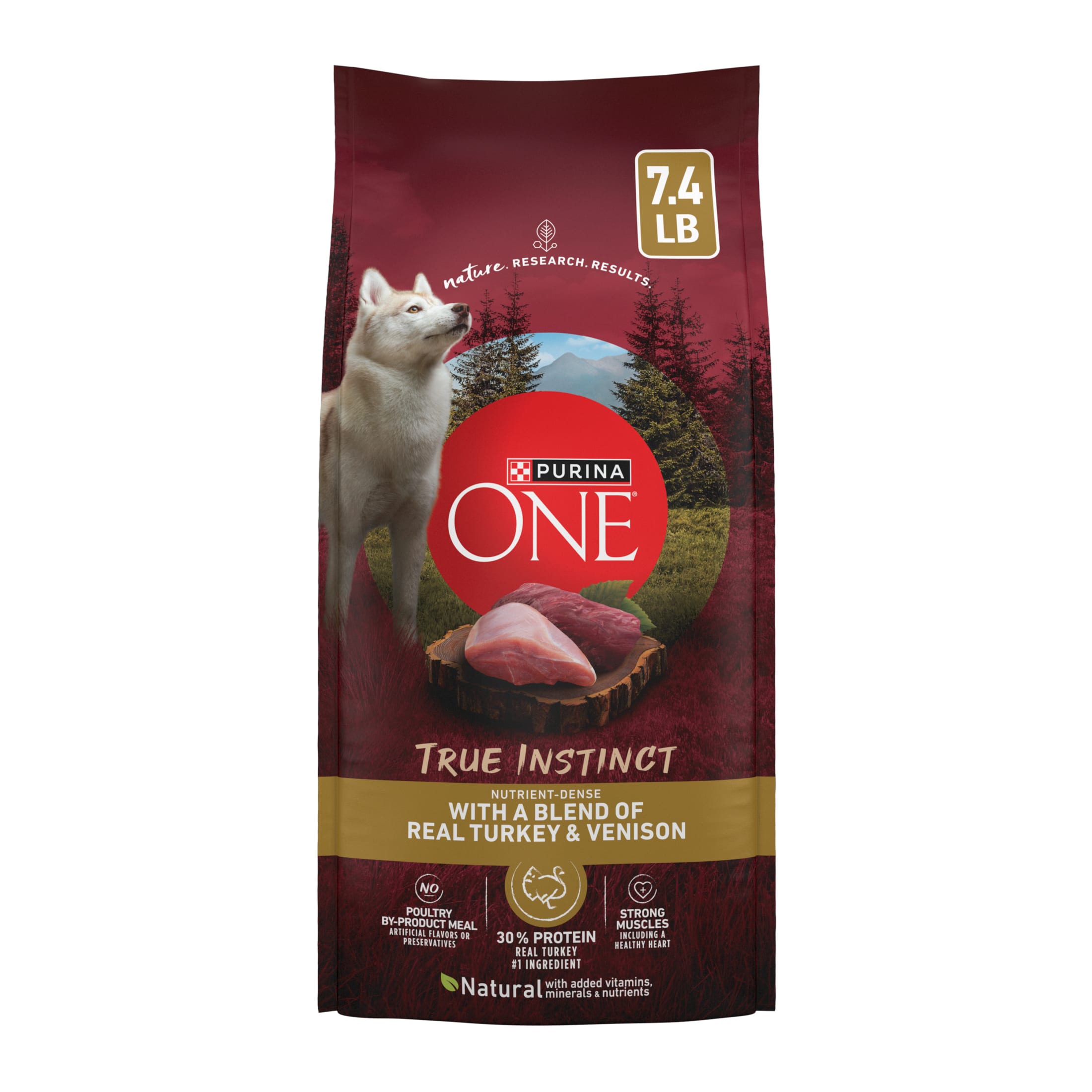 Purina ONE True Instinct With A Blend Of Real Turkey and Venison Dry Dog Food, 7.4 lb.