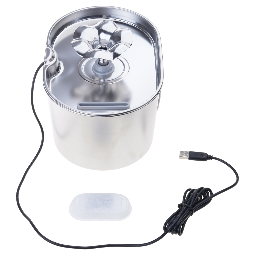 Automatic Pet Water Fountain Electric Waterer Bowl Water Dispenser Dog Water Purifiers Stainless Steel Fountain