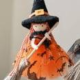 thumbnail image 5 of Yyuenw Halloween Hanging Decoration, Hangable Kitchen Witch Doll Ornament, Halloween Small Witch Figurine with Gauze Skirt, Sorceress Doll with Brooms for Room Door and Window Decoration, 5 of 5
