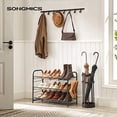 thumbnail image 2 of Zapatero SONGMICS, apilable, de 3 niveles, para guardar un órgano, 2 of 7