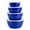Blue-4pcs, variant on ATRDTO Dishwasher Safe Salad Bowl Set with Lid Round Plastic Clear, Multicolor, 7 Count