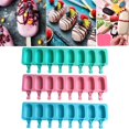 thumbnail image 5 of Ice Cream Tray Ice-Cream Making Oval Shape Practical 8-cavity Easy Release Ice Cream Mold, 5 of 5