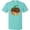 Scuba Blue, variant on Inktastic Cheetah Print Pretty Pumpkin with Fall Leaves T-Shirt