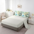 thumbnail image 5 of jejeloiu Tropical Botanical Coconut 7pcs Bedding Comforter Set,Multicolor Cute Dino Queen Bedding Sets For Kids Reversible, 5 of 8