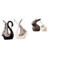 thumbnail image 1 of Conjunto De Esculturas Y Estatuas De Cerámica Con Forma De Cisne, De Porcelana, Para Decoración De Estanterías, Aniversarios, Chimeneas, Soportes De TV, Armarios Y Jardines., 1 of 8