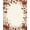 Red Ivory, Pattern 1, variant on ODIKA 8'x10' Washable Area Rug Durable, Non-Slip Cherries Door Cherry Botanical Print Rectangular Vintage Flowers for Living Room, Under Sectional, Family