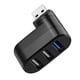 thumbnail image 1 of Injueey 3 puertos USB3.0 Multi Hub Splitter plástico ligero 90/180 grados Mini USB2.0 Hub expansión PC portátil lector de tarjetas Type3 NO3, 1 of 4