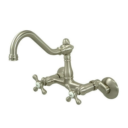 UPC 663370020643 product image for Kingston Brass KS3228AX Double Handle Wall Mount Kitchen Faucet | upcitemdb.com