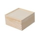 thumbnail image 4 of Caja de regalo de madera, caja de flores, contenedor rústico sin terminar, caja de baratijas, dulces de boda 15x15x8cm, 4 of 9