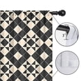 thumbnail image 4 of Blackout Kids Curtains,Black Beige Checkerboard Checkered Pattern Childrens Insulated Curtains Set Of 2,Bedroom Essentials,Toddler Room Decor 42"x84", 4 of 5