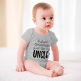 thumbnail image 3 of Future Smartass Like My Uncle - Baby Clothes - Funny Newborn Bodysuit Outfits for Boys And Girls Gray-style-1 12months, 3 of 7