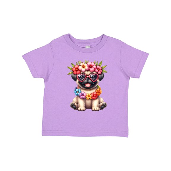 Inktastic Hawaiian Pug Boys or Girls Toddler T-Shirt