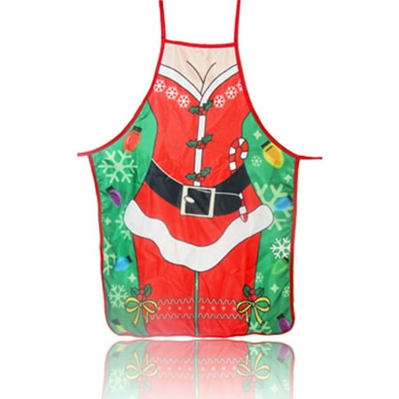

Christmas Kitchen Cooking Aprons with Christmas Patterns Baking Aprons for Dinner Restaurant Christmas Party