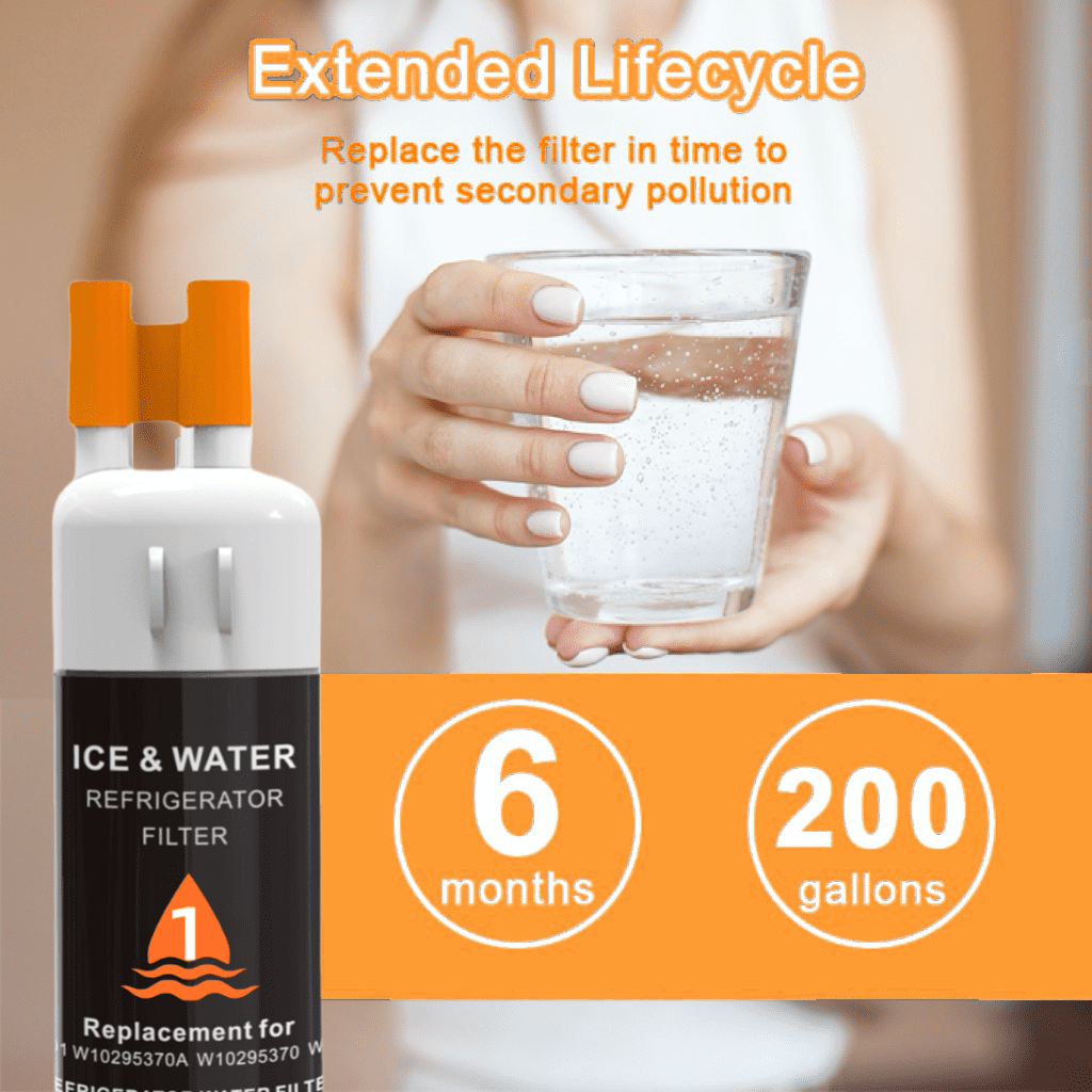 EDR1RXD1 Water Filter 1 Replacement Compatible with W10295370A,Filter 1,WHR1RXD1,EDR1RXD1B,46-9081,46-9930,P8RFWB2L,P4RFWB,3 Pack