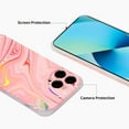 thumbnail image 4 of Allytech Marble Design Case for iPhone 13 Pro 2021(6.1"), iPhone 13 Pro Case for Women Girls Men, Ultra-Thin Full-Body Protective Scratch-Free Cute Drop Proof Case for iPhone 13 Pro, Pink Marble, 4 of 6