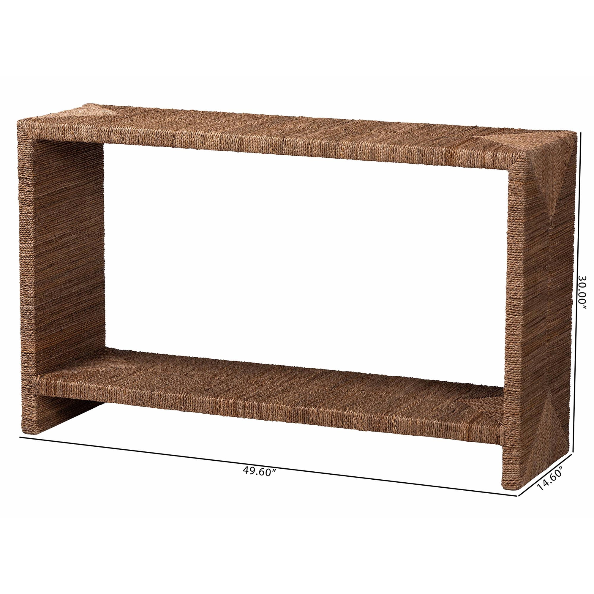 bali & pari Liza Boho Console Table, Natural Seagrass