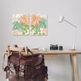 thumbnail image 2 of Stupell Industries Tropical Monstera Palm Leaves Green Orange Wall Plaque, 10 x 15, Design by June Erica Vess, 2 of 6