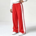 thumbnail image 5 of Edvintorg Girls Sweatpants Color Block Elastic Waisted Casual Jogger Fleece Loose Wide Leg Workout Pant with Pocket Clothes for Teen Girls Size 5-15, 5 of 9