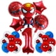 thumbnail image 4 of Decoraciones para fiestas de cumpleaños de Spiderman, globos, vajilla desechable, globos de aluminio con forma de araña en 3D, suministros para fiestas, platos y servilletas, 4 of 5