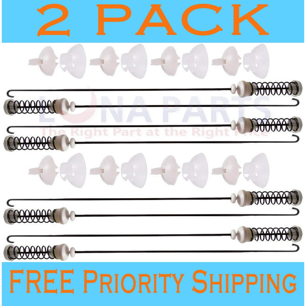 2 Pk, Washing Machine Suspension Rods for Whirlpool, AP5971398