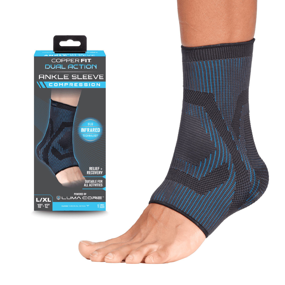 ACE Brand Flex Comfort Compression Knee Sleeve with Stabilizers