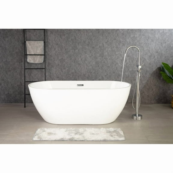 Single Handle Floor Mounted Tub Faucet Chrome