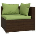 thumbnail image 2 of vidaXL 14 Piece Patio Lounge Set with Cushions Brown Poly Rattan, 2 of 11