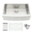 thumbnail image 3 of Kitchen Sink 30 Inch Farmhouse Kitchen Sink - 30"x21"x10" Stainless Steel Apron Front Farmhouse Sink 10 Inch Deep 16 Gauge Single Bowl Kitchen Sink Basin,Stainless Steel Kitchen Sink, 3 of 8
