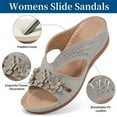 thumbnail image 5 of Fukaraa Summer Dressy Slides Women Memory Foam Wedge Platform Slip-On Comfortable, 5 of 8
